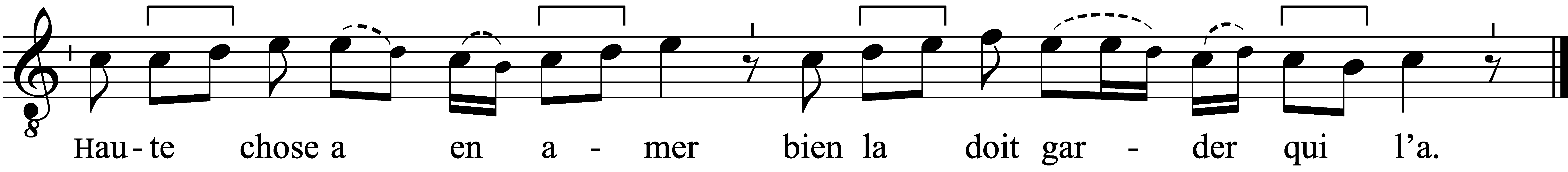 Refrain musical notation